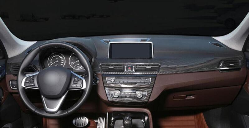 Carbon Fiber Style Central Console Instrument Panel Trim for BMW X2 2018-2021