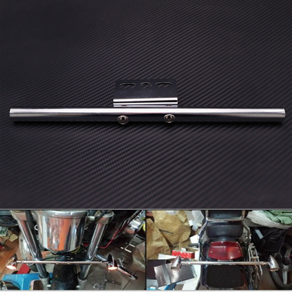 Chrome Front Rear Short Mount Turn Signal Light Tube Bar Bracket for Harley Dyna Q