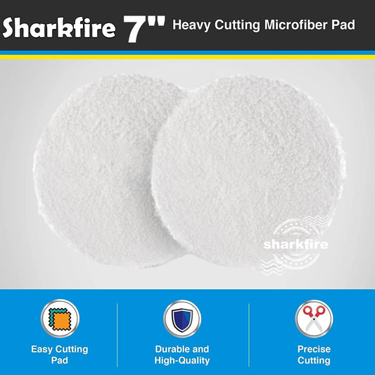7-inch Heavy Duty Cutting and Polishing Microfiber Pad - Microfiber Polishing Pad