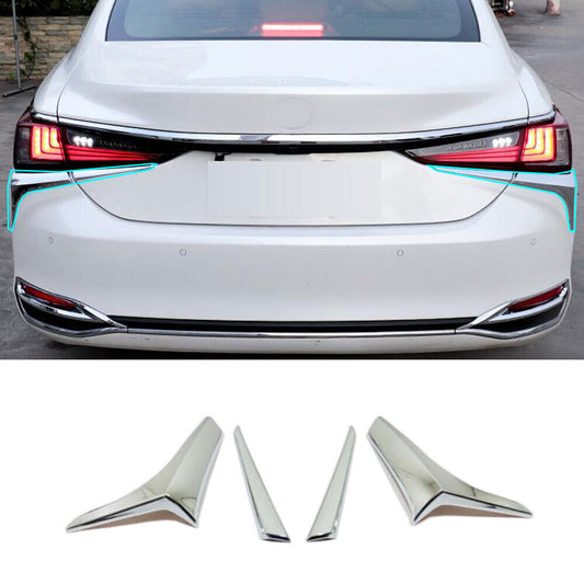 4x for Lexus ES250 300h 350 2019-2023 Chrome Rear Tail Light Lamp Trim Cover Set