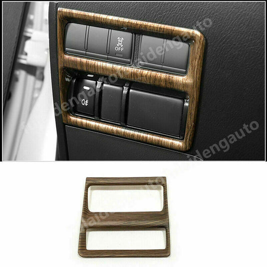 for Nissan Patrol Y62 2017-2019 Wood Grain Headlight Switch Button Frame Cover