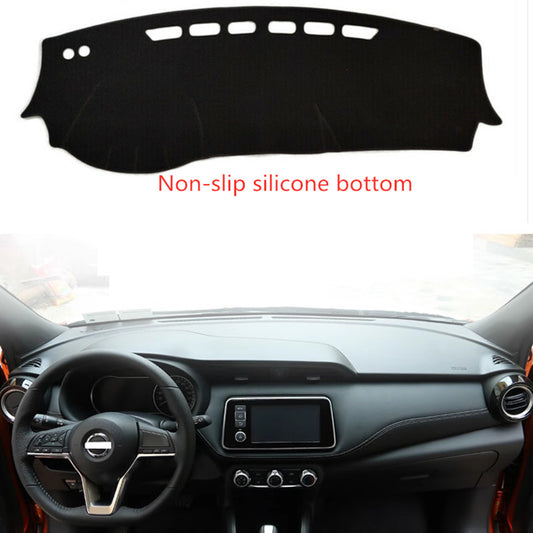 Black Dashboard Dash Mat DashMat Sun Cover Pad for NISSAN KICKS 2021-2024