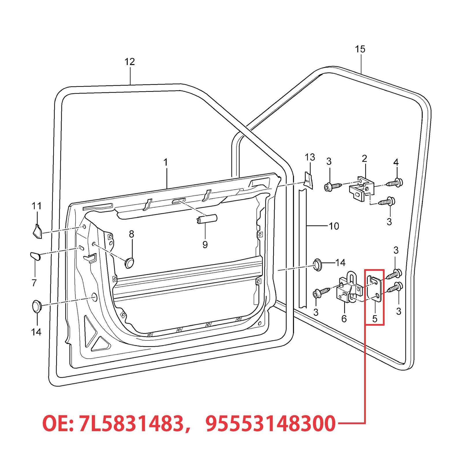 Front Lower Door Hinge Washers Set for VW for Golf /Touareg for Audi for A4 for Skoda for Seat .