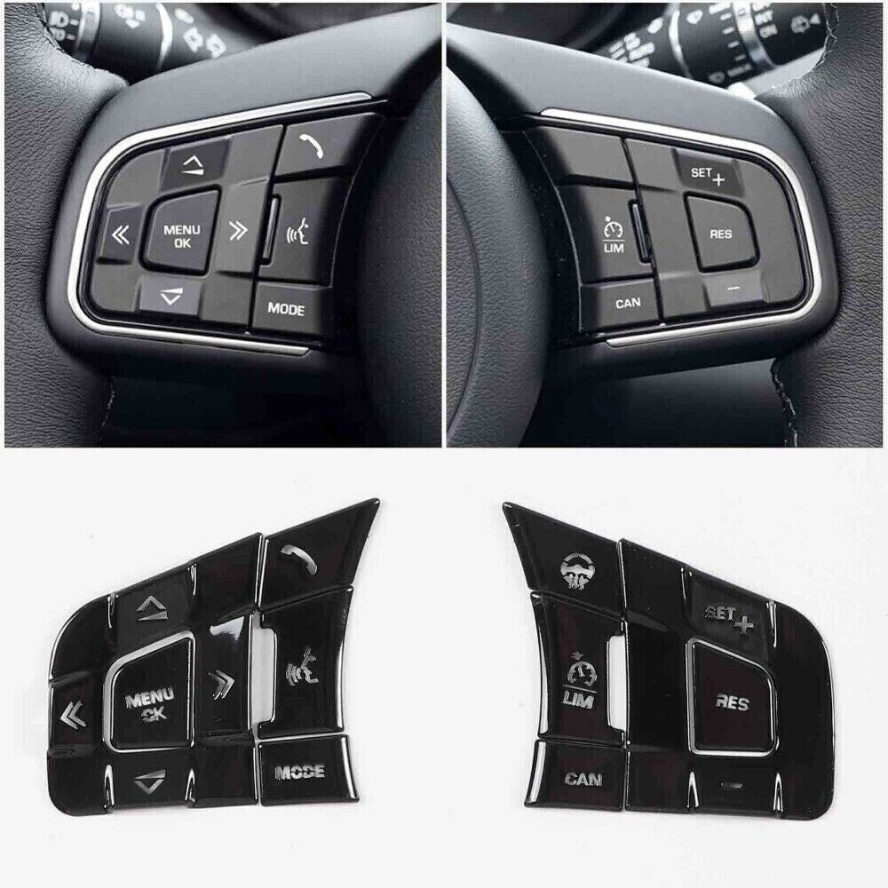 Black Alloy Steering Wheel Button Replace for Jaguar XE,XF,F-PACE,E-PACE, for F-TYPE n