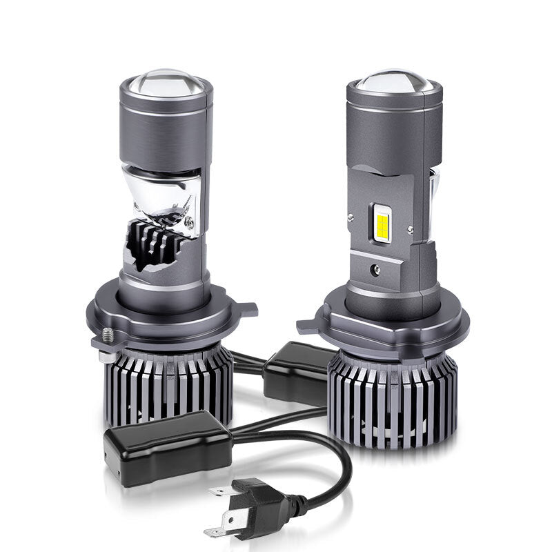 2X H4 for Mini Bi-LED Projector Lens 100W 50000LM Hi-Lo Bulb Headlight Retrofit 9003