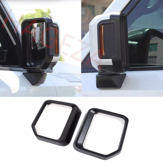 Matte Black Rearview Mirror Rain Eyebrow Cover For Toyot@ for Land Cruiser LC250 24+