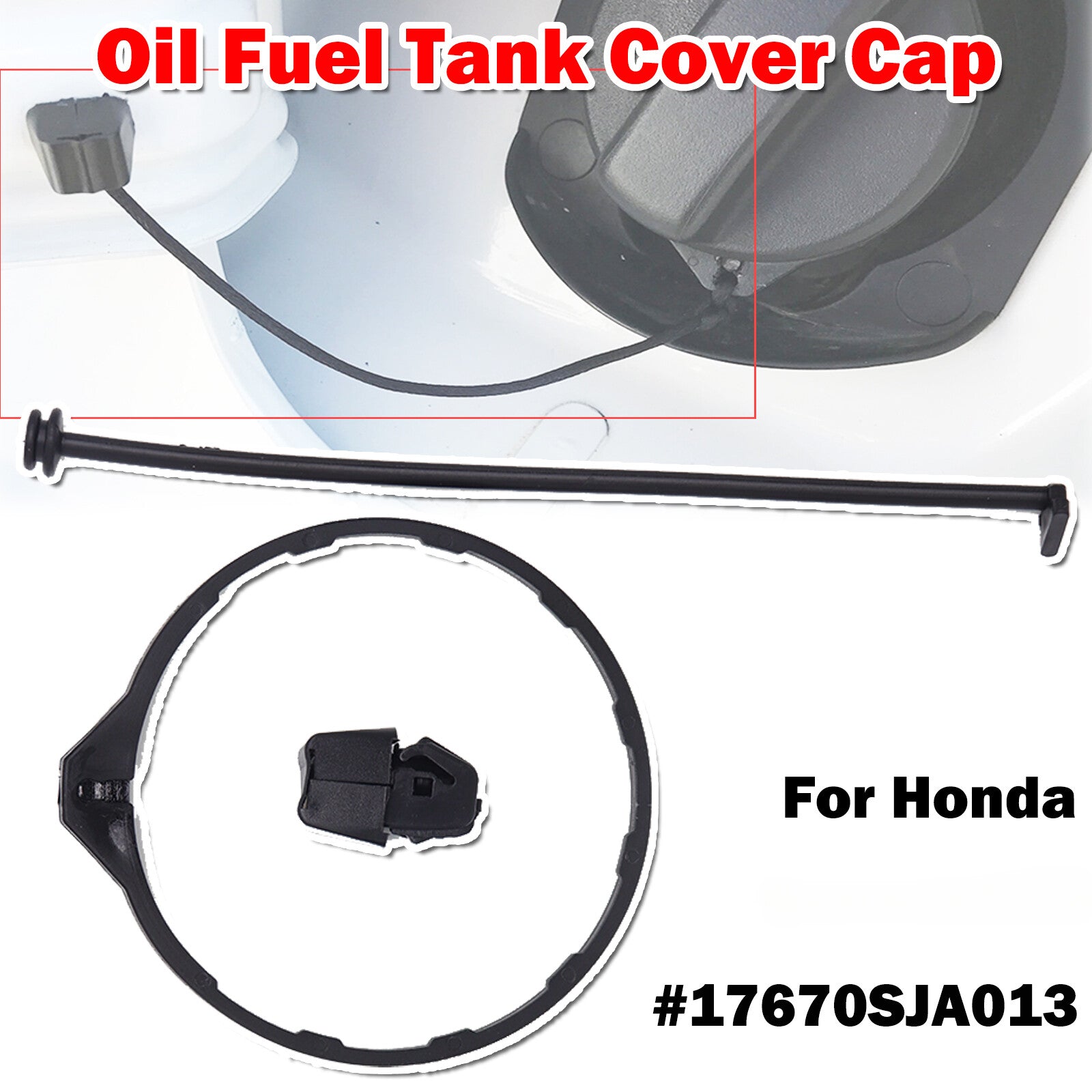 for Honda Accord 8th 9th Fuel Tank Petrol Cap Cord Rope Ring Strap Band 2008-17