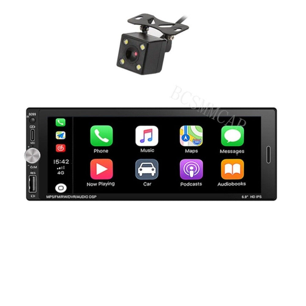 For Carplay,Android Auto 1-Din Car Stereo Radio Player Bluetooth FM Camera n