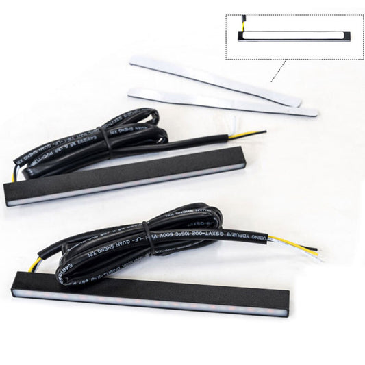 2pcs Dual-color LED daytime running lights, switchback sequential turn signals - n