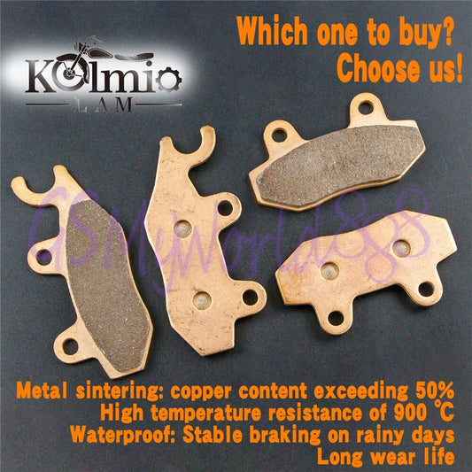 Kolmio-LAM Front Rear Brake Pads Fit for Honda NSR50 for Mini / XR50 M5 Motard AD14