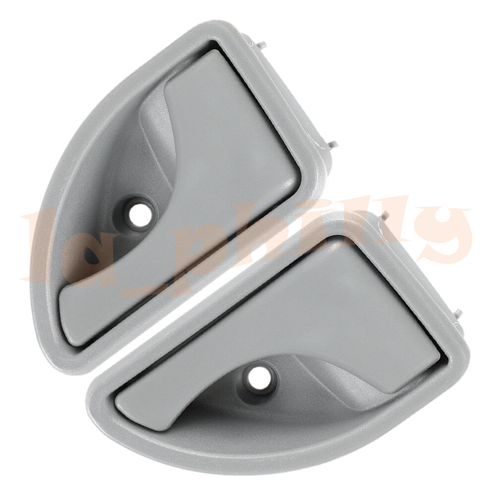 Pair For 1998-07 for Renault Twingo Kangoo Gray Front Inner Door Handle LeftRight Q