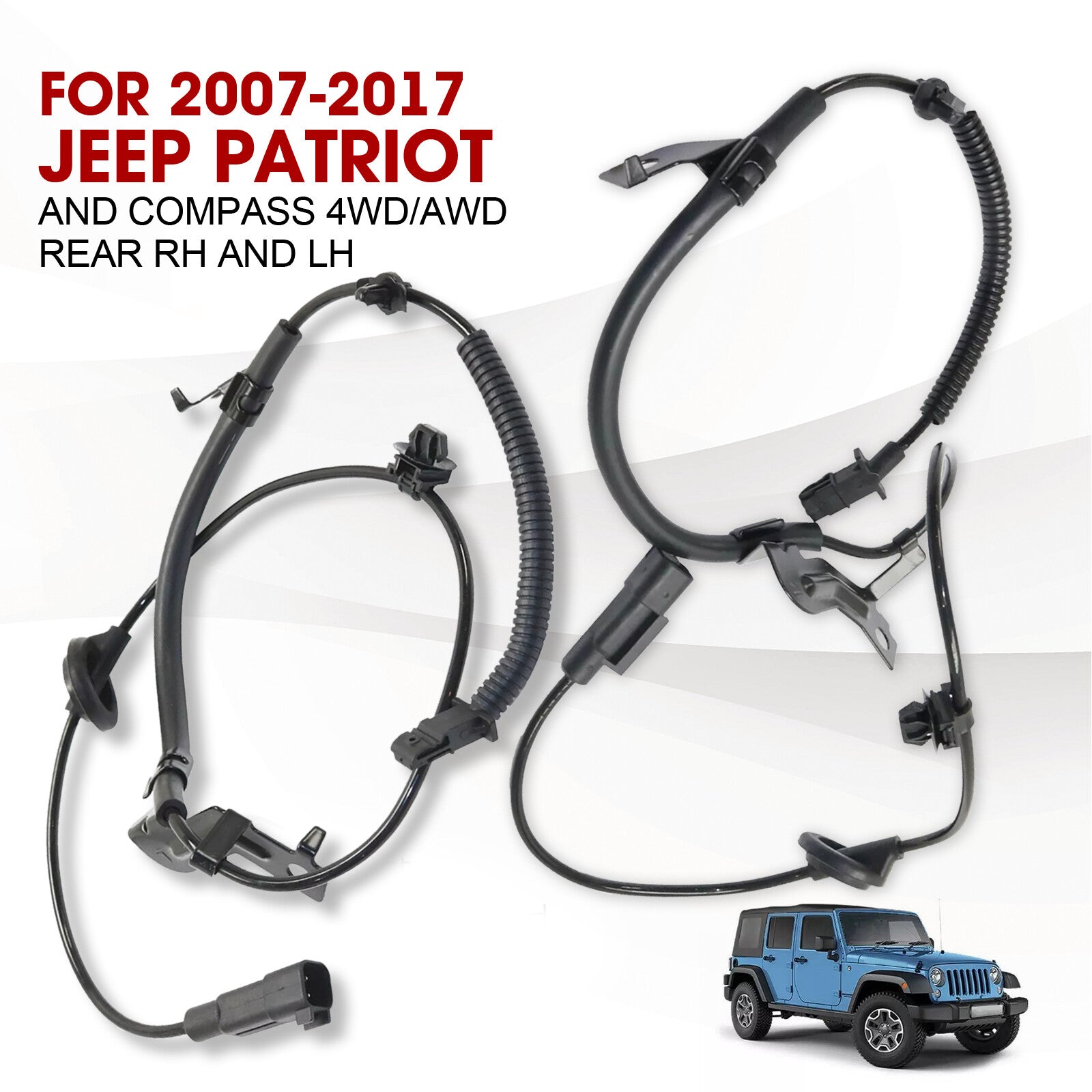 2PCS Speed Sensor For 2007-2017 for Jeep Patriot and Compass 4WD/AWD Rear RH and LH Q