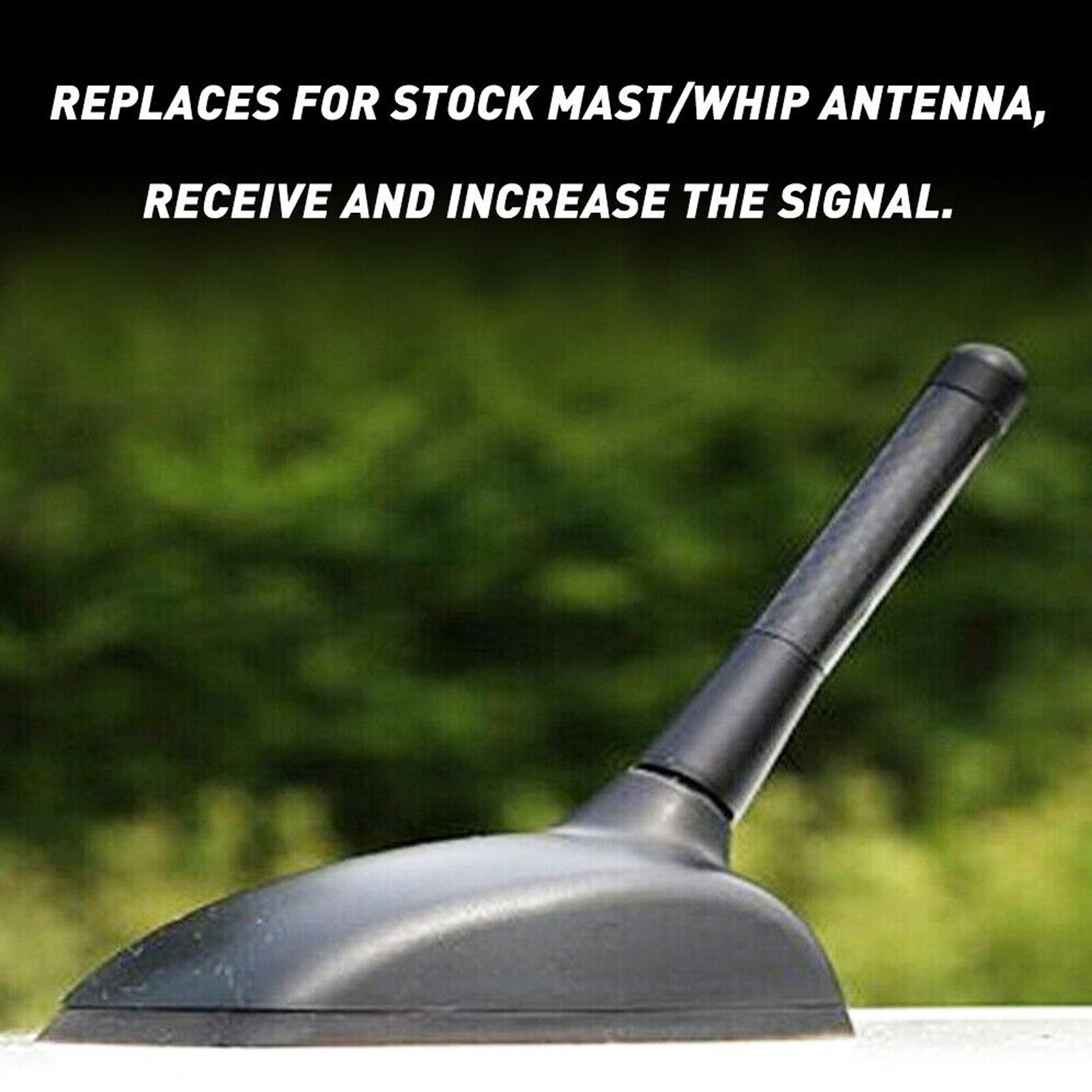3inches Car Antenna Carbon Fiber Radio FM/AM Antena Black Kit Universal