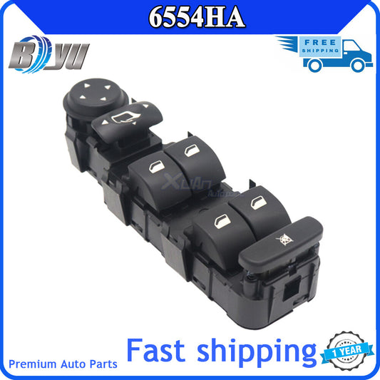 Brand new Master Power Window Switch 6554HA, compatible with for Citroen C4 Mk1 (2004-2015). v
