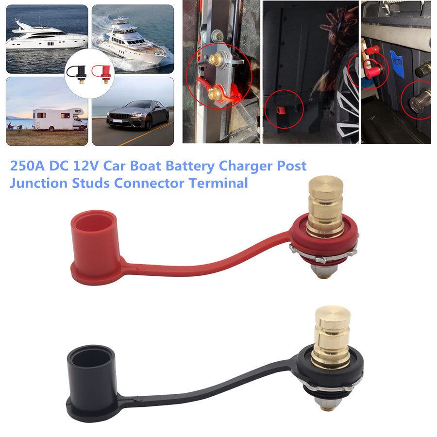 250A 12V battery charger rear pin connector terminals suitable for automobiles and boats - n