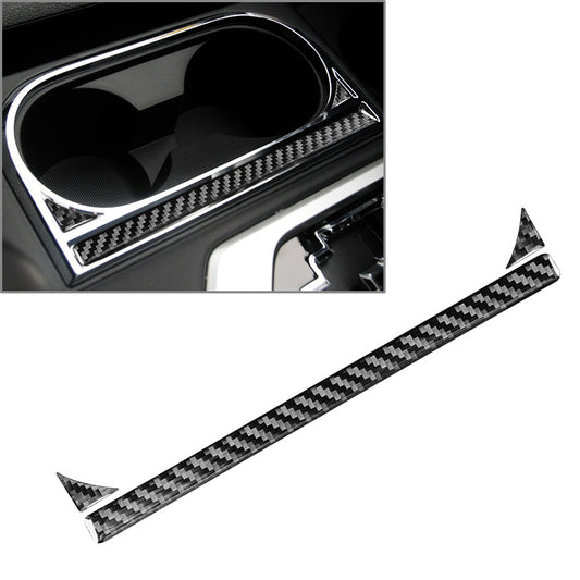 3¢ª Cup Holder Panel Inner Cover Trim f¨¹r for Toyota Tundra 2014-21 RHD Kohlefaser