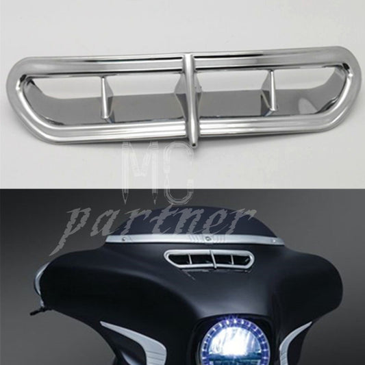 Chrome Front Fairing Vent Bezel Accent for Harley Touring  Trike 2014-2015 New Q