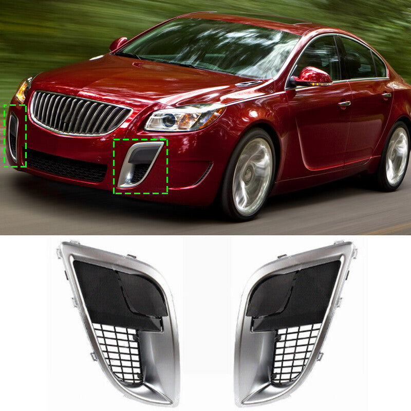 for Buick Regal GS 2012 2013-17 Pair Front Bumper Fog Light Lamp Frame Lid Bezel