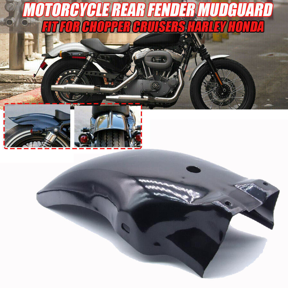 Rear Fender Mudguard Motorcycle for Yamaha for Kawasaki for Suzuki for Honda Chopper Black