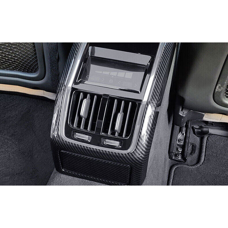 for Volvo S90 2017-2022 Carbon Fiber ABS Rear Air Outlet Vent Frame cover Trim2