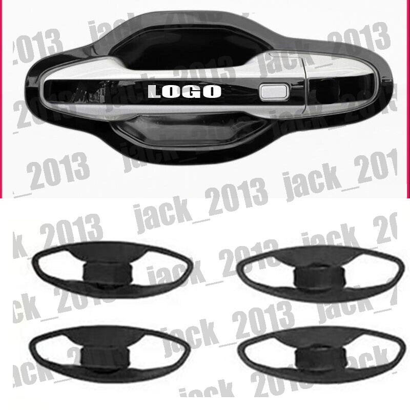 for Hyundai Santa Fe 2019-2023 Black Side Door Handle Base Bowl Cup Covers Trims
