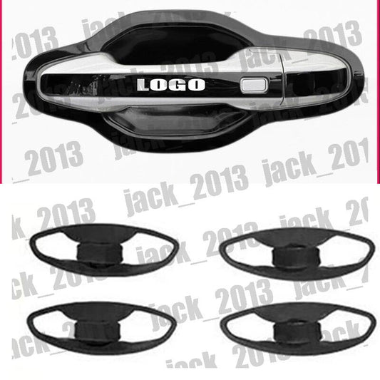 for Hyundai Santa Fe 2019-2023 Black Side Door Handle Base Bowl Cup Covers Trims