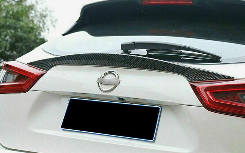for Nissan Rogue Sport 2017-2022 Carbon Look Rear Trunk Spoiler Wing Strip Trim