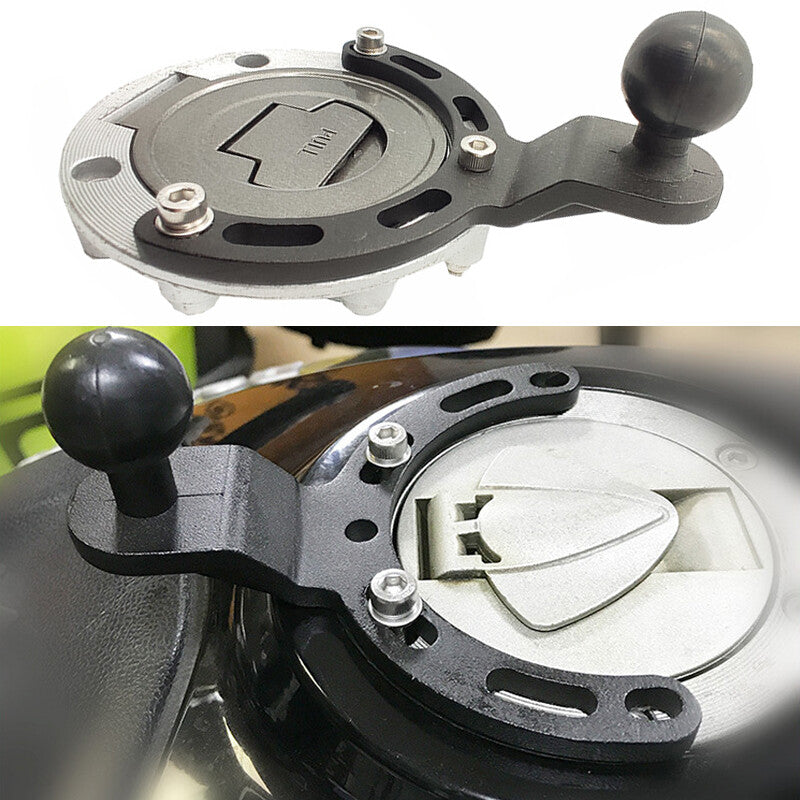Motorcycle and bicycle small fuel tank mounting bracket connector for mobile phone camera mounting - n