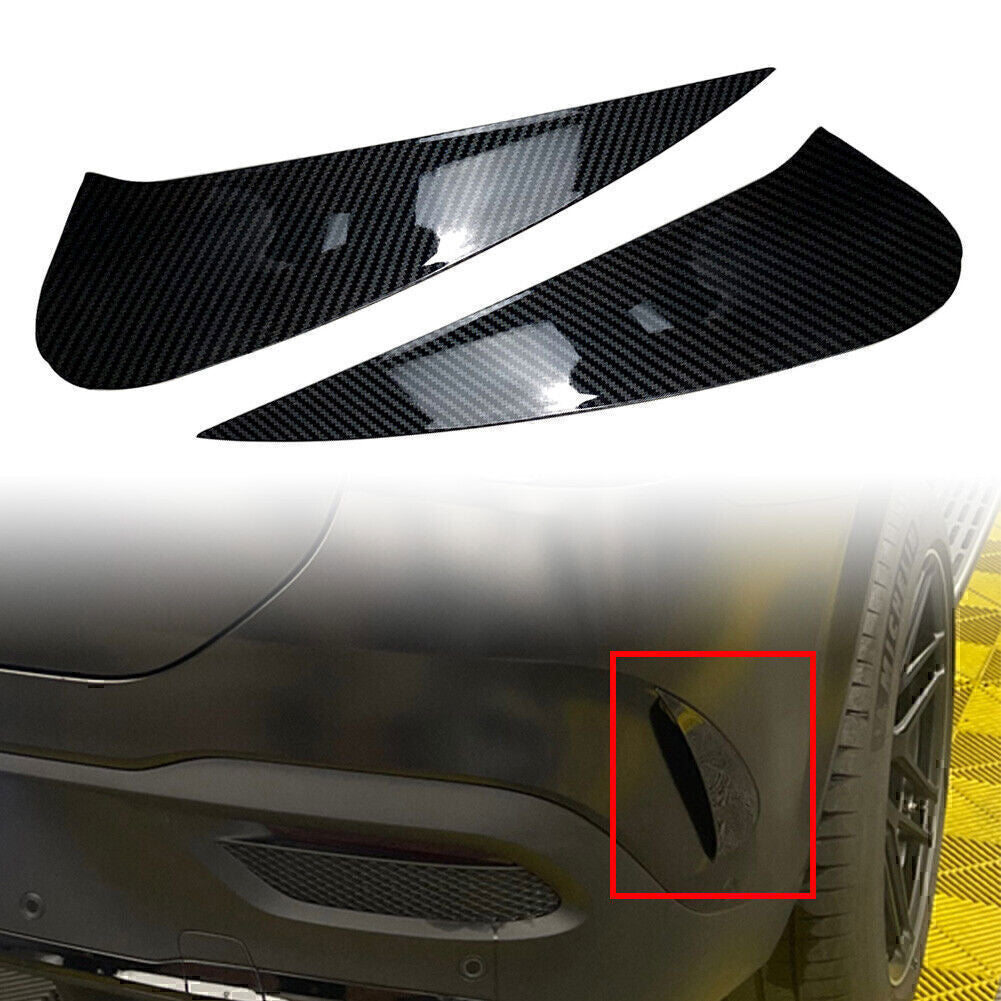 for Benz GLE 450 V167 20-23 Carbon Fiber Rear Bumper Lip Spoiler Fin Canard Trim