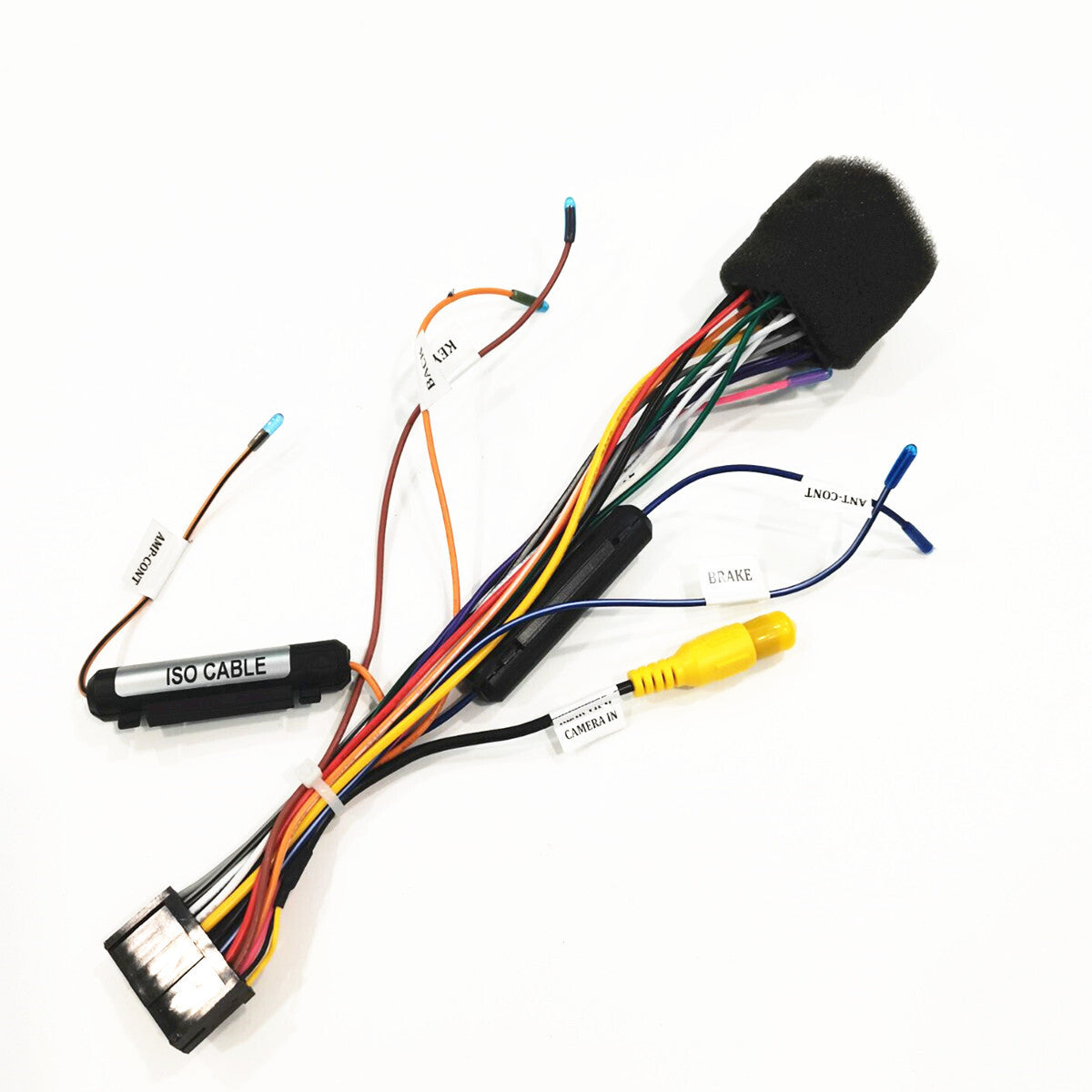 20 PIN ISO Wiring Harness Connector With Rear View Camera Adapter For Car Stereo