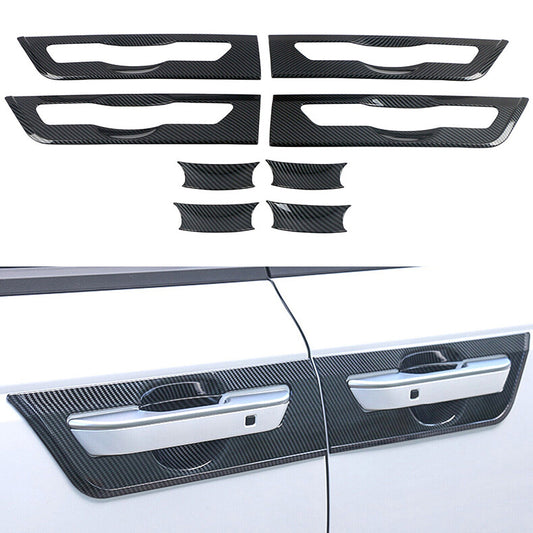 for Kia Carnival 2022-2023 Carbon Fiber Door Handle Bowl Molding Cover Trim 8x