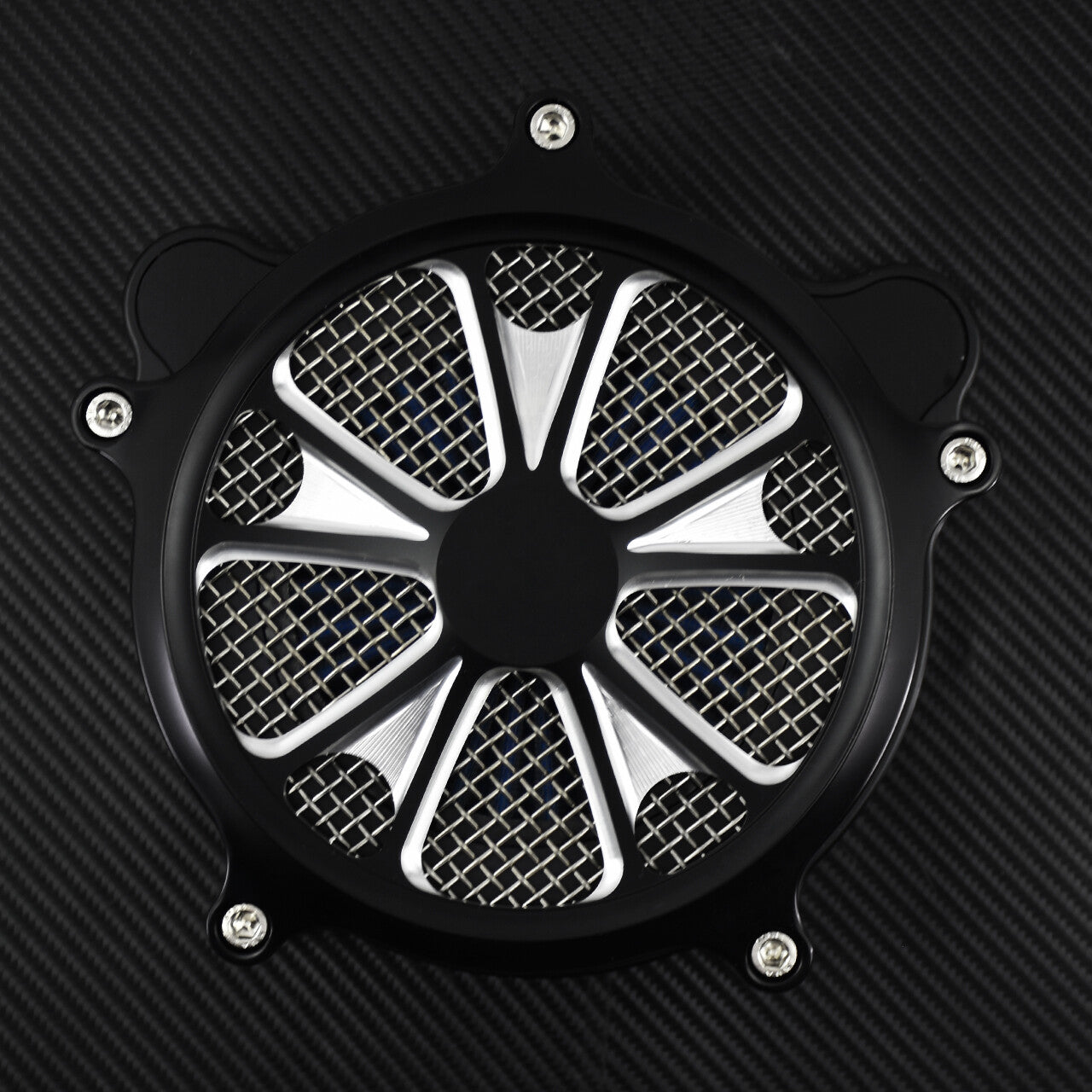 CNC-Machined Air Cleaner Blue Filter Fit for Harley Touring 2017 2018 Softail 18 Q