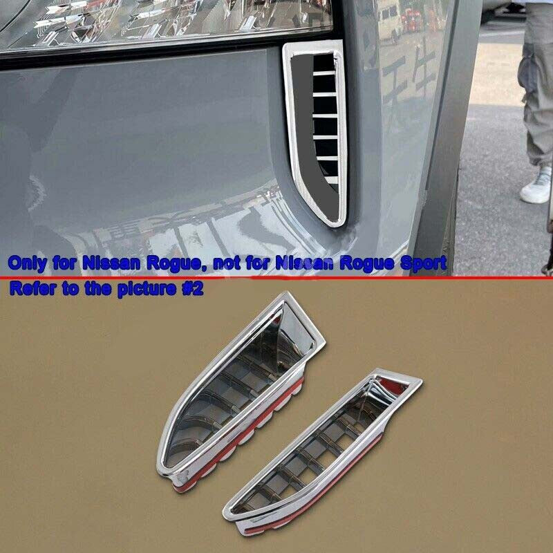 Chrome Headlight Front Bumper Cover for Nissan Rogue 2021-23 Accessories