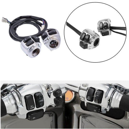 Chrome 1 25mm Handlebar Controls Switches+Wiring Harness for Harley Sportster