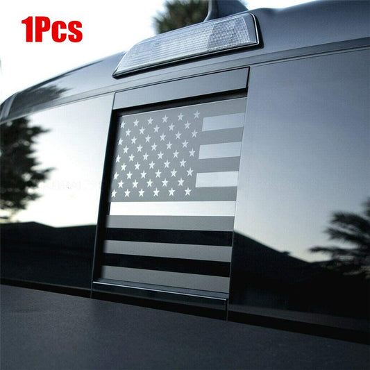 American Flag Rear Window Decal Sticker for Toyota Tacoma 2016-2022 Black Q
