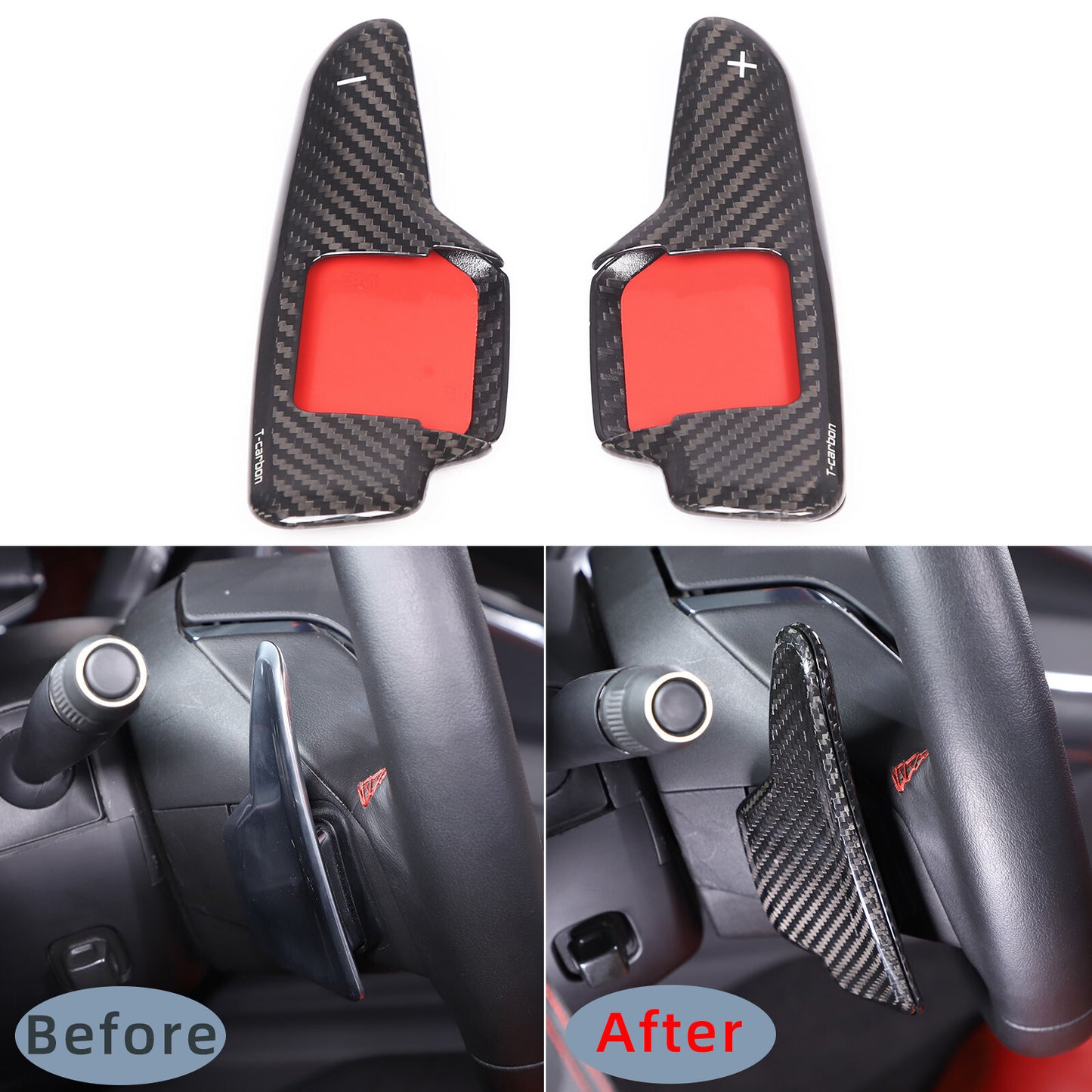 Leather Car Shift Knob Shifter Head for Manual Automatic Transmission- v