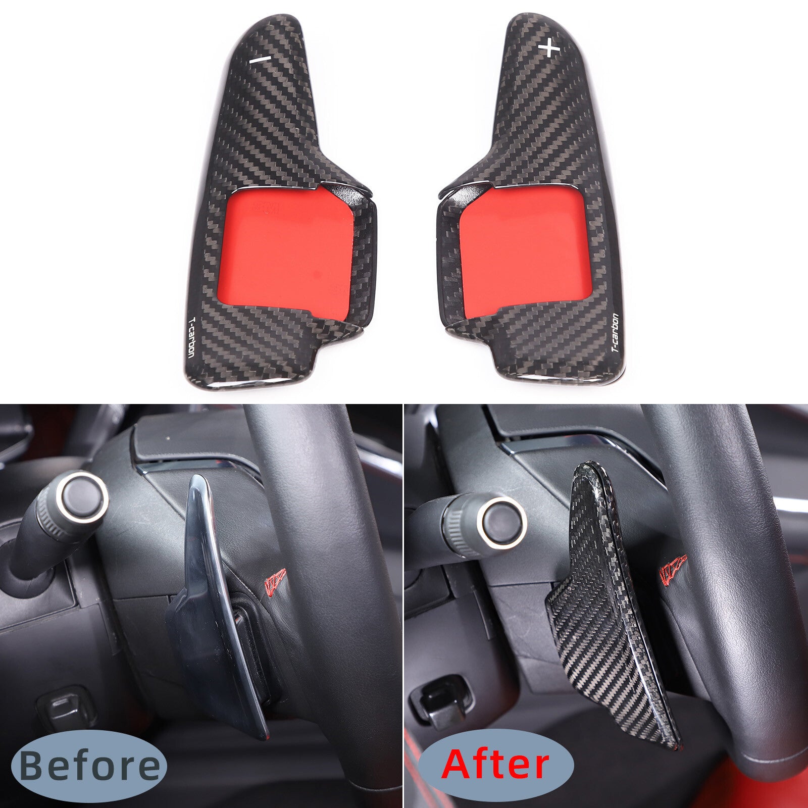 Leather Car Shift Knob Shifter Head for Manual Automatic Transmission- v