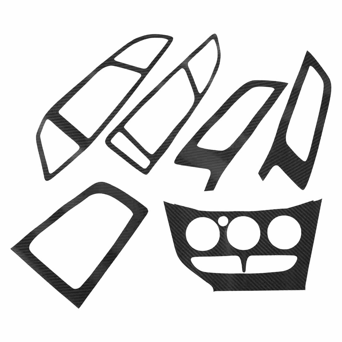 6pcs 3D Console Air Vent Trim Gear Shift Panel Sticker Cover Fit for Focus v