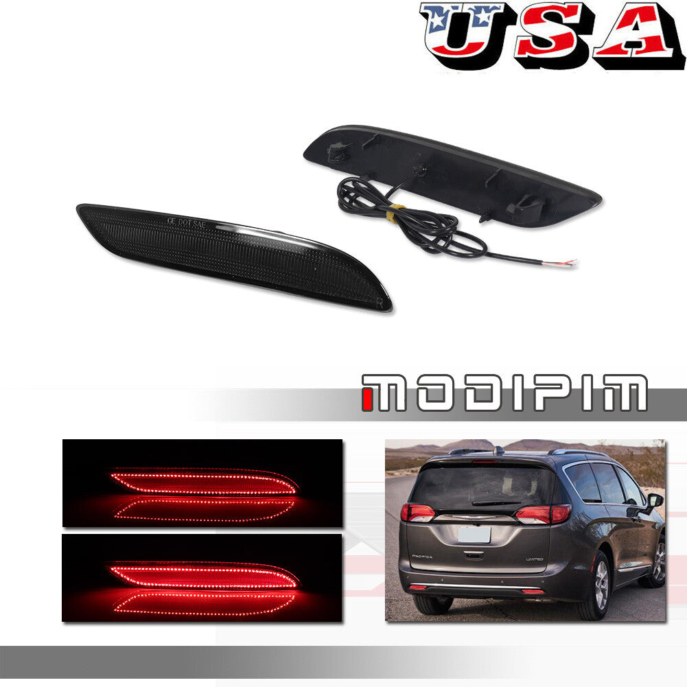 Smoked LED reflector brake tail fog light for 17-23 for for CHRysler for Pacifica & Voyager- v