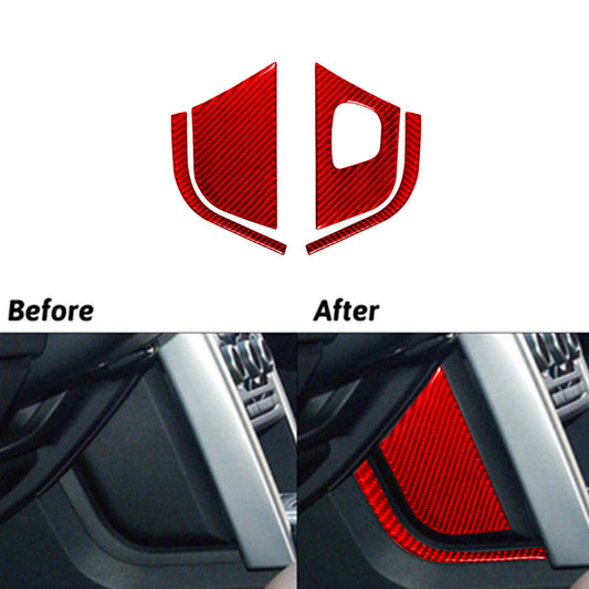 4x Carbon Fiber Rear Door Panel Cover Trim For Land for Range Rover Sport 2014-2017 v