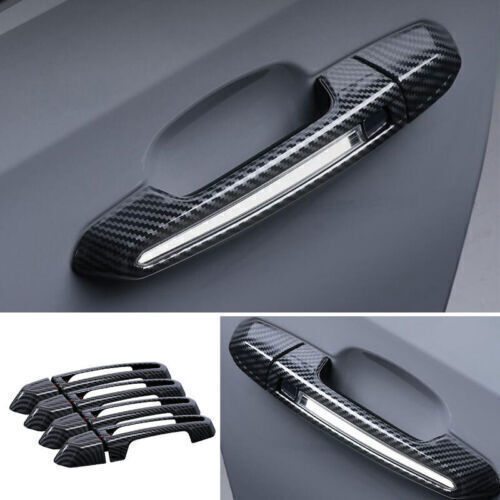 for Cadillac XTS 2013-17 Carbon Fiber Exterior Outside Door Handle Cover Trim 8P