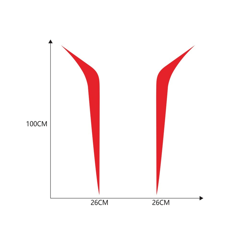 Red Stripe Graphics Vinyl Stickers DIY for Car Body Hood Side Fender Decal