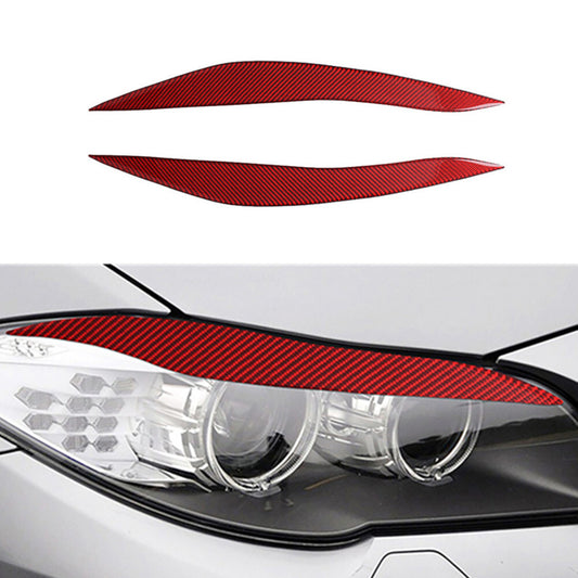Carbon Fiber Front Light Frame Cover Trim for Land Cruiser Prado 2010-18 v