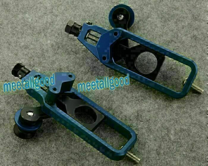 Motorcycle Chain Adjuster Tensioners for YAMAHA YZF R1 2009 2010 2011 2012 Blue