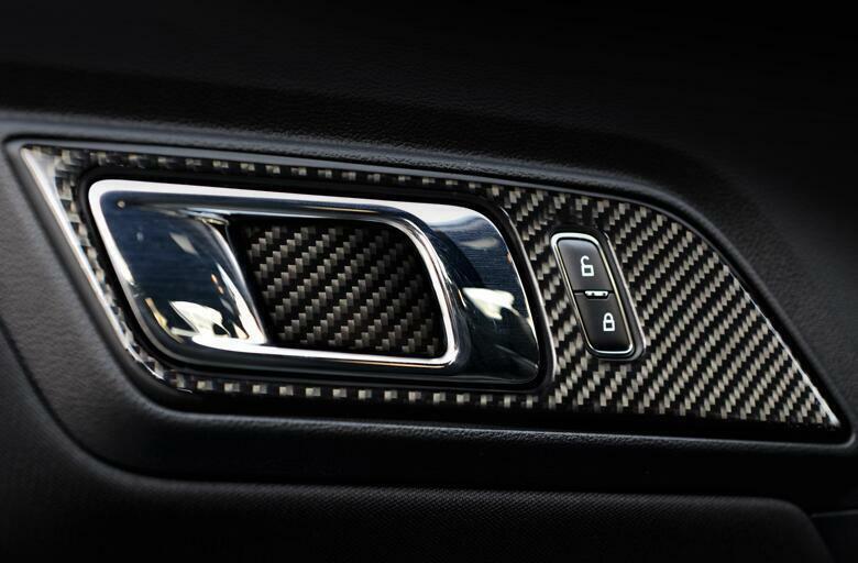 for Ford for Mustang 2015-2022 Real Carbon Fiber Interior Door Handle Cover Trim 4PC