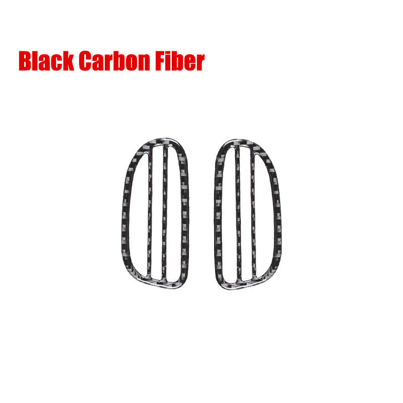 Black carbon fiber car defroster vent sticker for Corvette C6 n