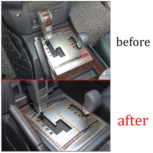 for Mitsubishi Pajero Montero 06-19 Matte Black Gear Shift Lever Panel Cover 2X