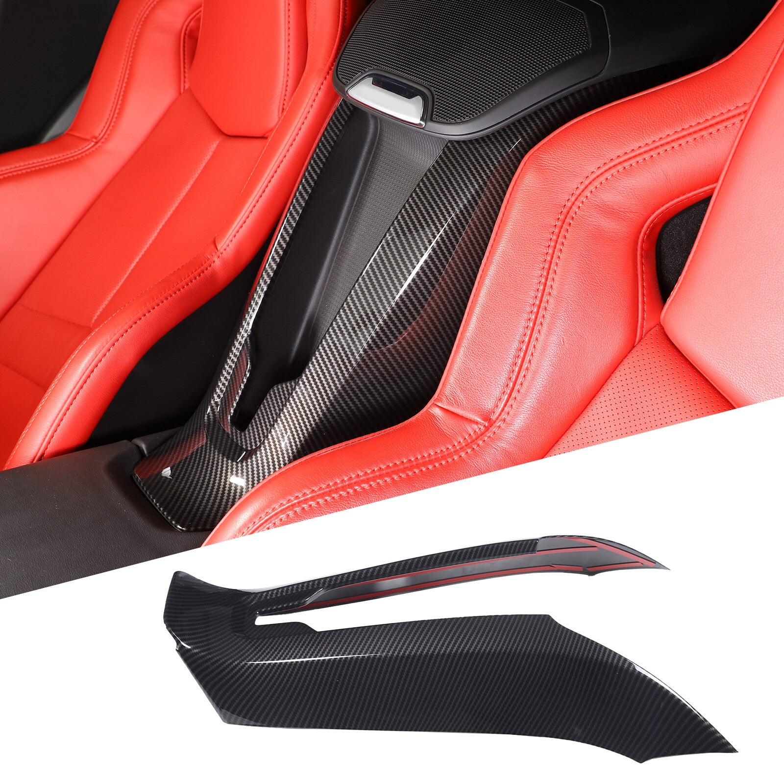 2-Pack ABS Chrome Rearview Mirror L-Shaped Trim Protectors for Maverick 2022-2023- v
