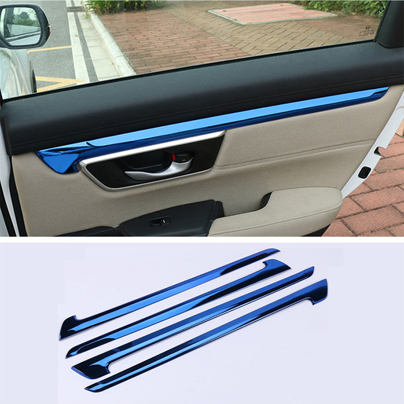 for Honda CR-V 2017-2022 Bright blue Interior Door Panel Strap Decor Cover Trim
