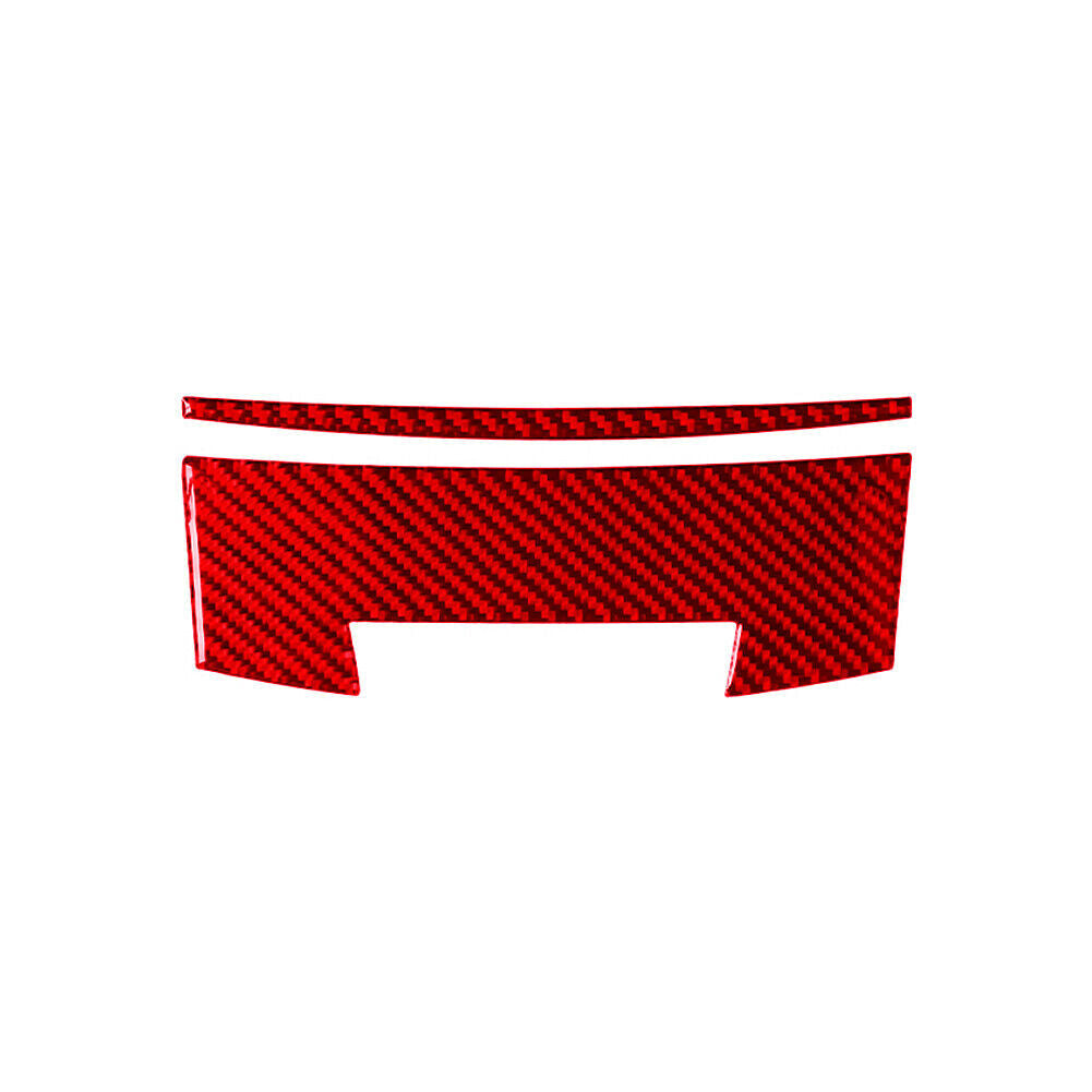 2PCS for Honda Accord 2013-2017 Red Carbon Fiber Central Storage Box Cover Trim